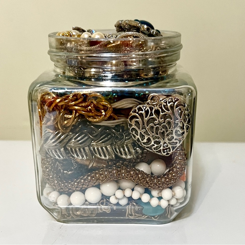 Vintage to Modern Mystery Jewelry Jar Lot